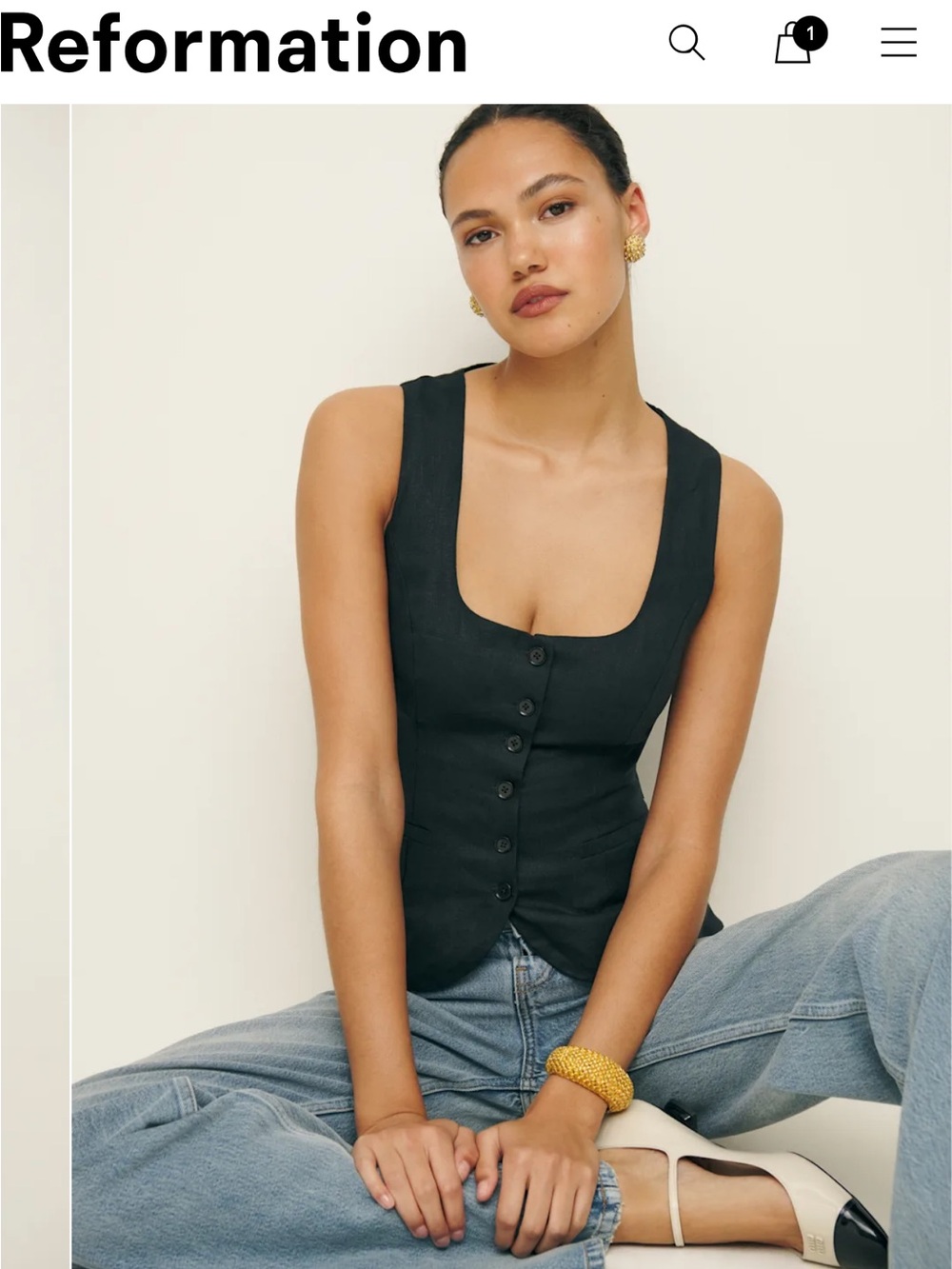 Delanie Linen Top - Picture 3 of 3